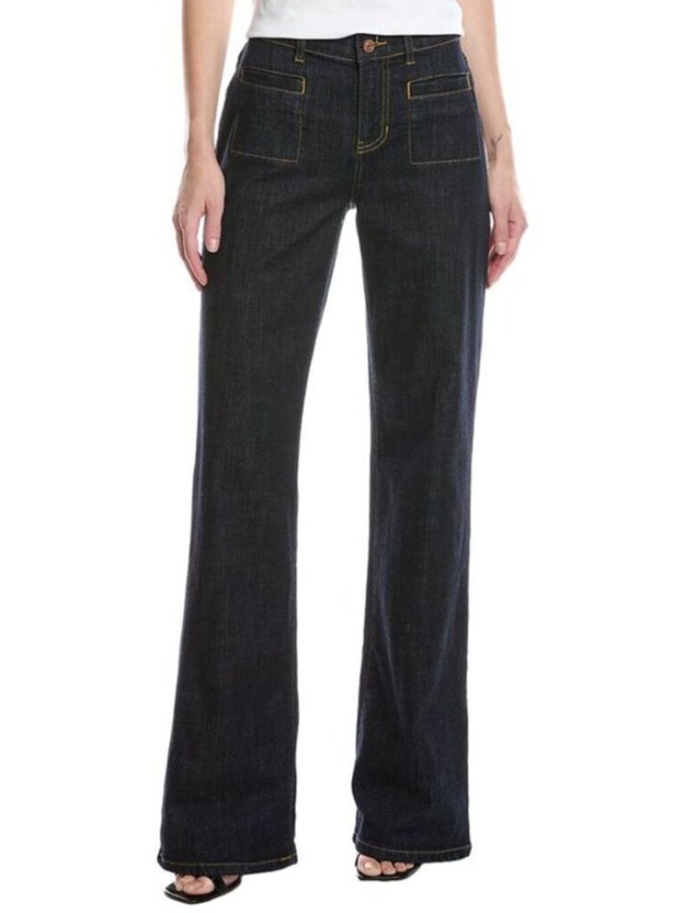 Cabi Venice Dark Wash Patch Pockets Jeans Size 0 Style #4704. Worn Once!